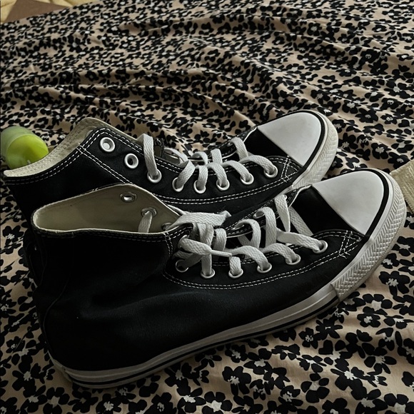 Converse Black and White High-Top Sneakers - Picture 1 of 3